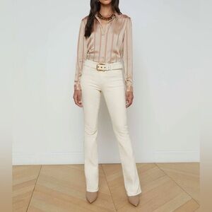 L’Agence Selma Coated Bootcut Jean - French Vanilla